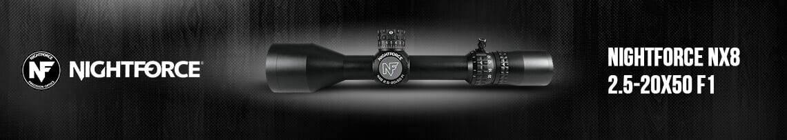 Nightforce NX8 2.5-20x50 F1 Rifle Scopes